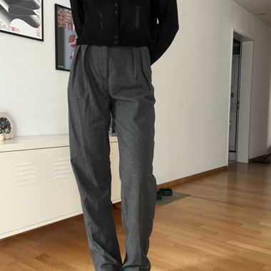pantalon effet laine