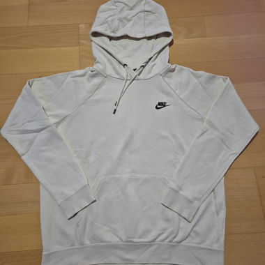 Sweat à capuche Nike crème 