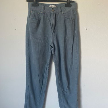 Pantaloni a coste Pull&Bear azzurri 