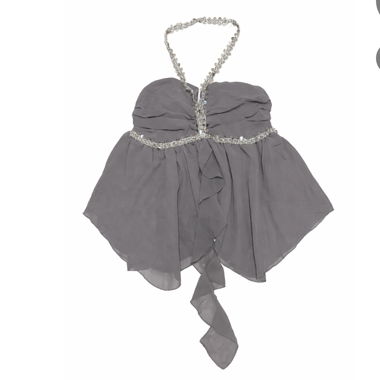 Berg Larsen Top/Mini robe en chiffon avec paillettes