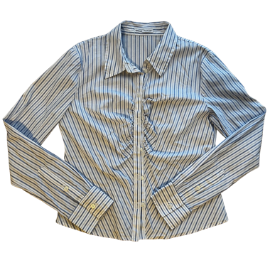 CHEMISE BERSHKA À RAYURES BLEUES