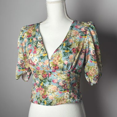 Short Flower Blouse - Zara