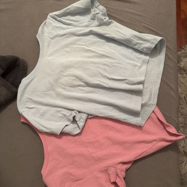 Duo de t-shirt (rose et bleu)