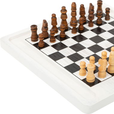 Echecs et Dames en bois ( NEUF )