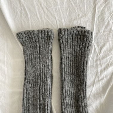 Grey leg warmers