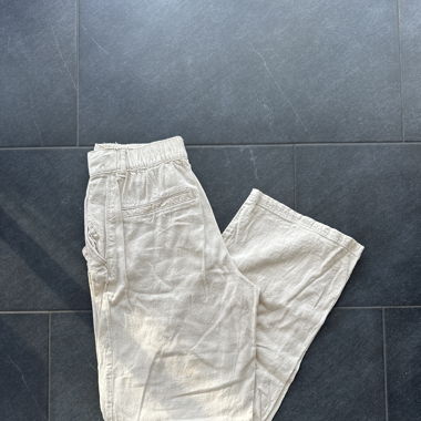 Leinenhose, creme
