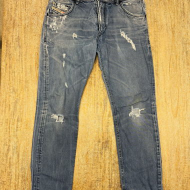 Destroyed Blue Jeans