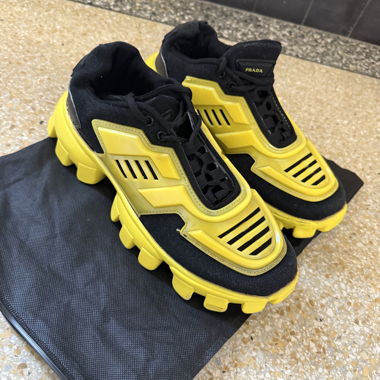 Prada Yellow and Black Sneakers