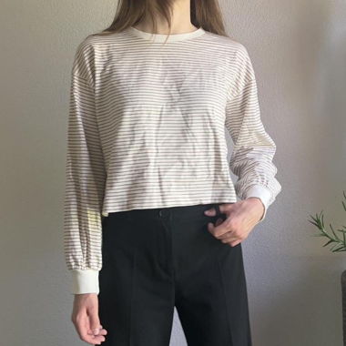 Gestreiftes Langarmshirt