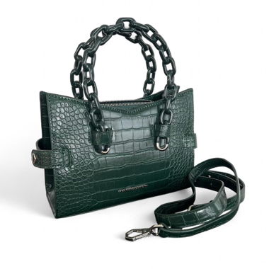 GRÜNE KROKODILTASCHE