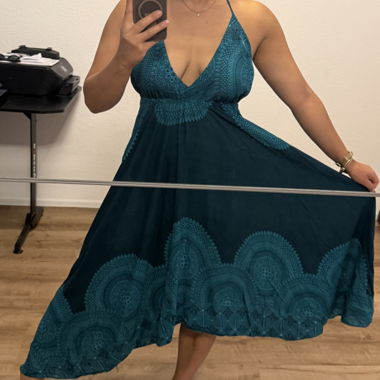 Turquoise Neckholder Dress