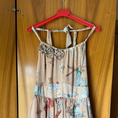 Cocktail Kleid mit buntem Schmetterling Muster