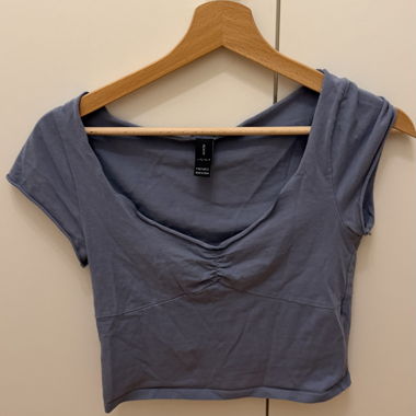 Top corto blu