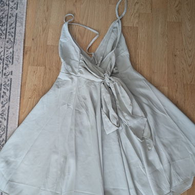 Mint Pinafore Dress with Tie Belt