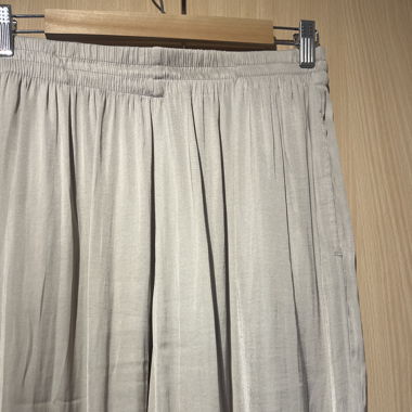 Pantalon satinée, Zara beige
