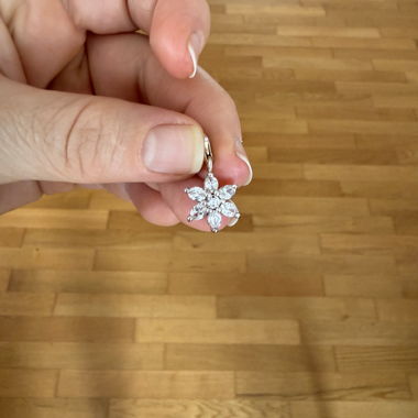 Floral pendant made of 925 silver