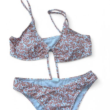 Pink floral bikini set