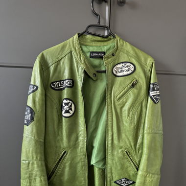 Lederjacke Grün 