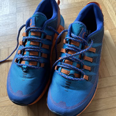 Scarpe da trail Merrell blu-arancio