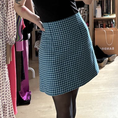 Blue mini skirt