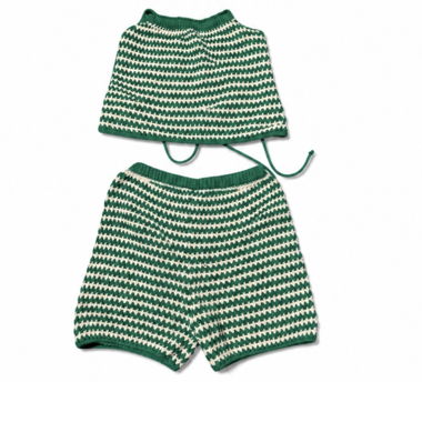 Completo in maglia verde