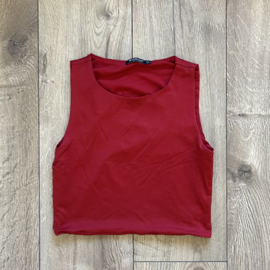 Top sans manches rouge