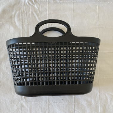 Black plastic basket