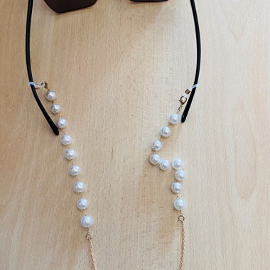 Brillenkette mit Perlen 