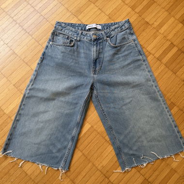 Shorts culotte in denim Bershka