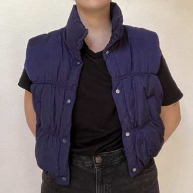 Gilet trapuntato lilla