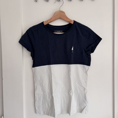 T-shirt Nikin in navy e bianco