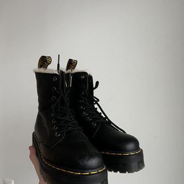 JADON LEDER PLATEAUSTIEFEL MIT KUNSTFELLFUTTER