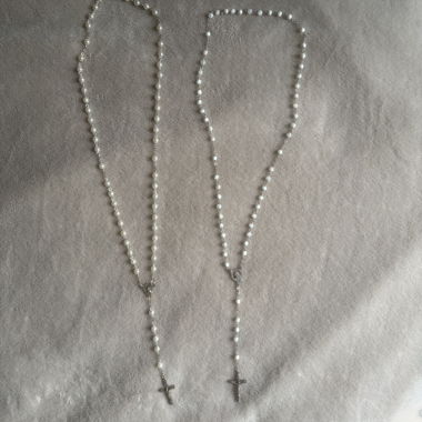 2 Bead Rosary Chain Necklaces