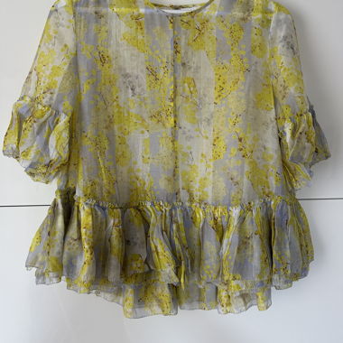 Short-sleeve blouse with ruffles H&M Conscious Exclusive