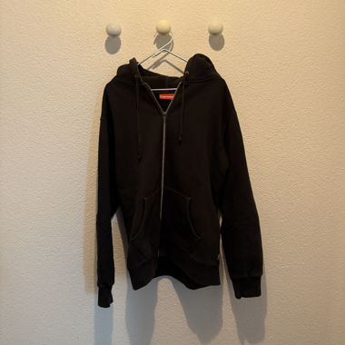 Black Supreme Old English Zip-Up 