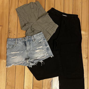 3-er Pack Hosen (kurz und lang) für Mädchen