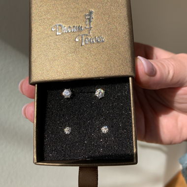 Silber Ohrstecker-Set mit Zirkonien