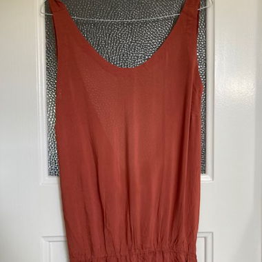 Robe d'été longue terracotta