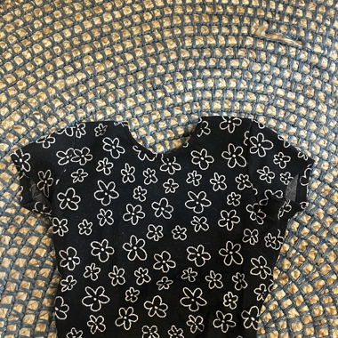 Open back floral top