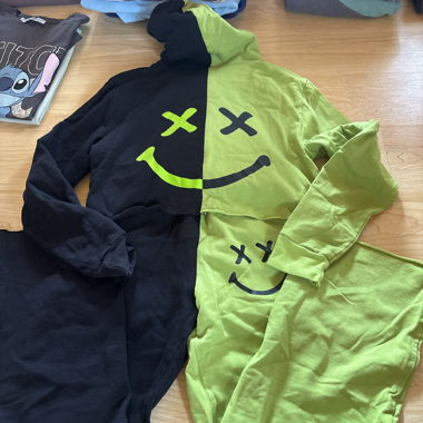 Hoodie with tracksuit bottoms
