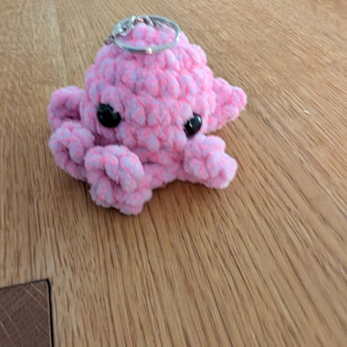 Crochet octopus keychain plushie