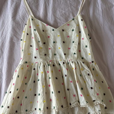 Sleeveless Top with Dots