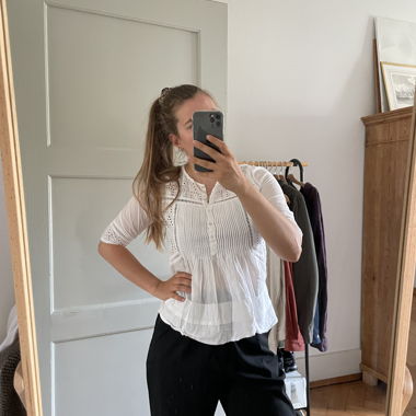 White Lace Blouse by Noa Noa
