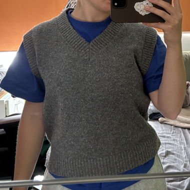 Zara Strickweste grau