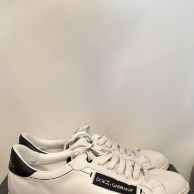 Dolce Gabbana Roma Men's White Leather Sneakers
