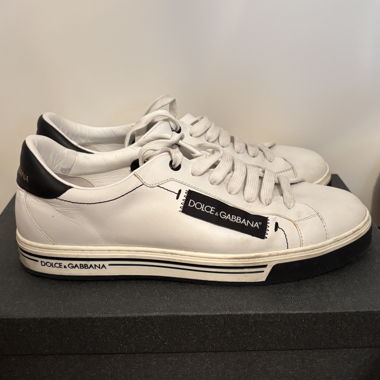 Dolce Gabbana Roma Men's White Leather Sneakers