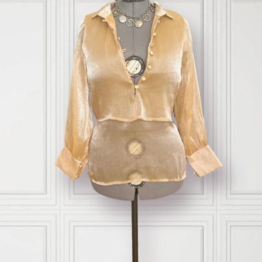 Blusa in organza trasparente