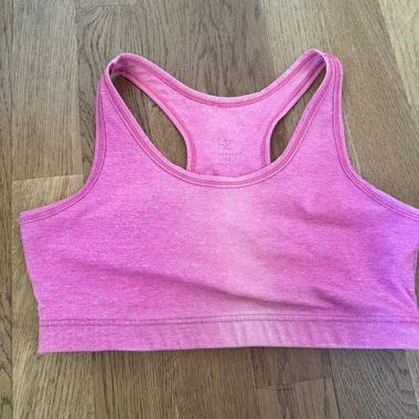 Pink sports top/bra, size 164