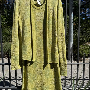 Missoni-Set aus Strick und grünem Cardigan