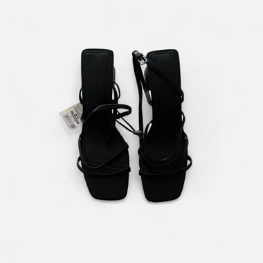 Sandali con tacco neri Pull&Bear